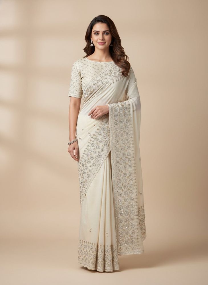Elegant Embroidered Saree