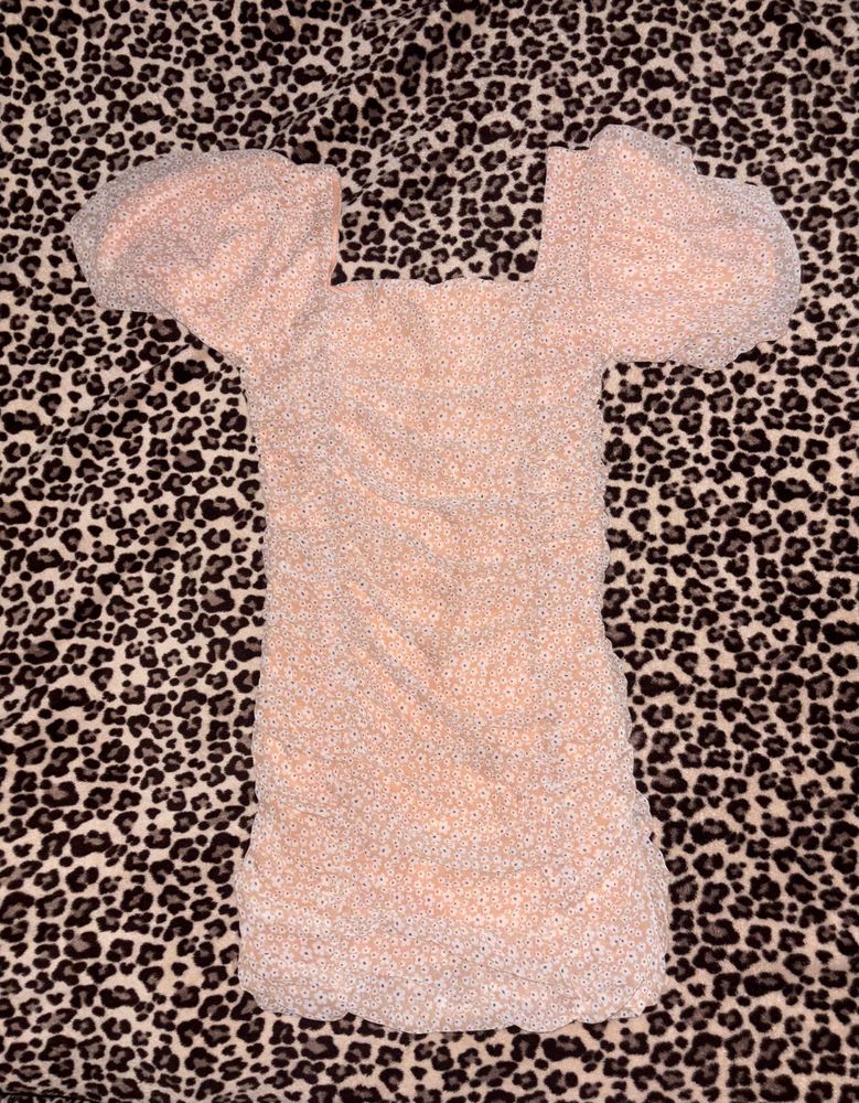 Floral Ruched Bodycon Mini Dress