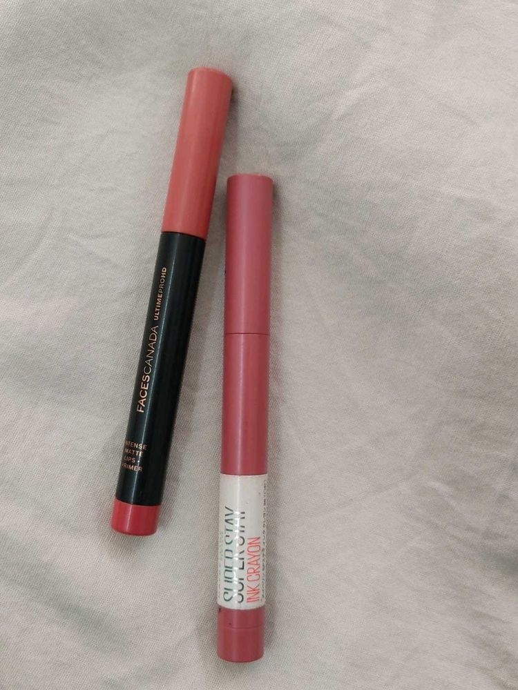 2 Pink Lip Crayons - Faces Canada &amp; Maybelline