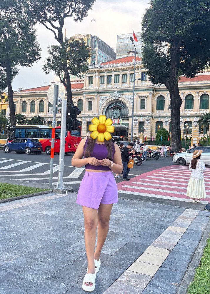 Lavender A-line Skirt Shorts