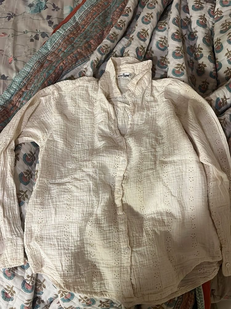 Eyelet Cotton Shirt