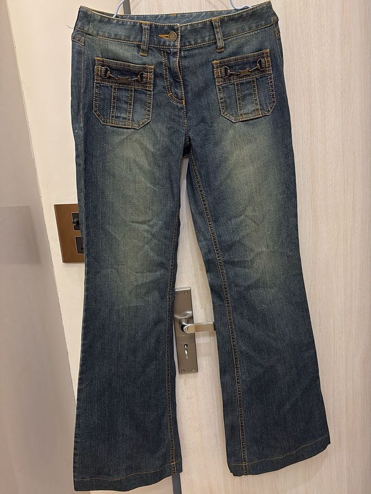 Blue Wash boot cut  y2k Jeans
