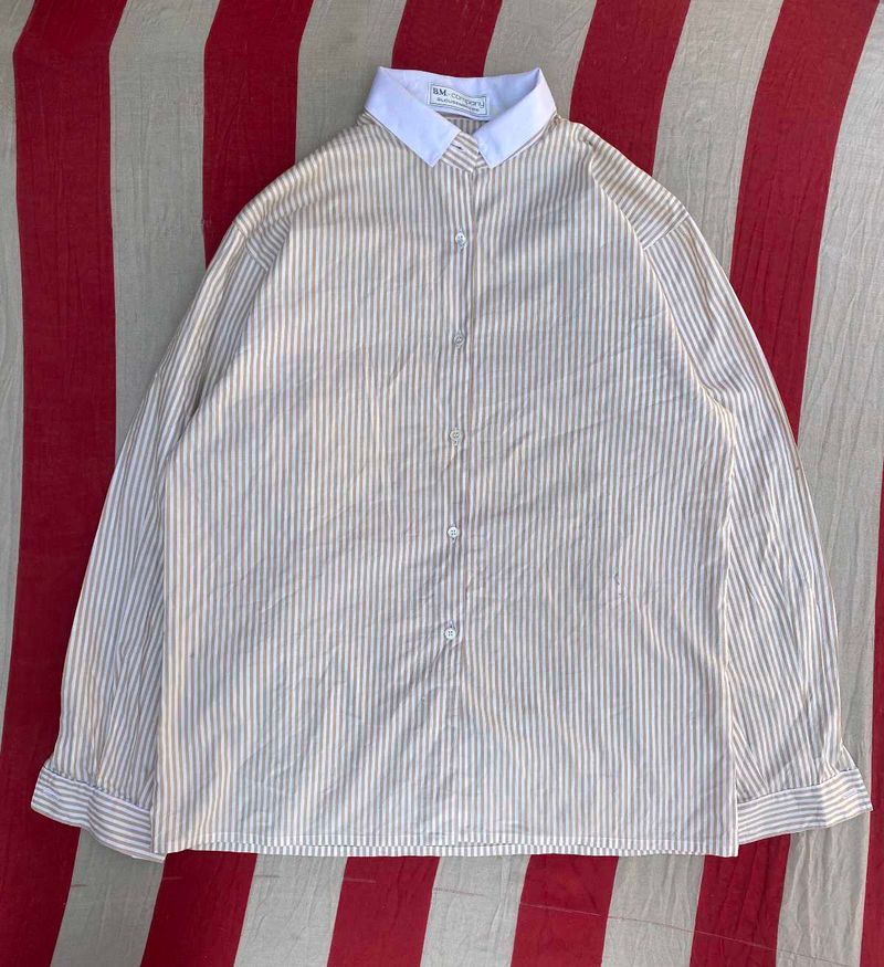 Striped Long Sleeve Button-Down Shirt