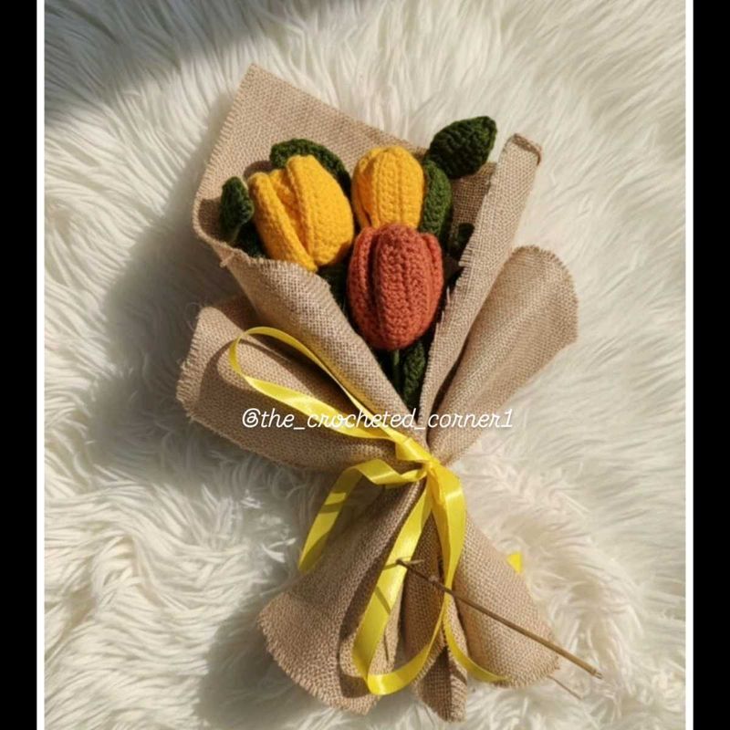 Crocheted Tulip Bouquet