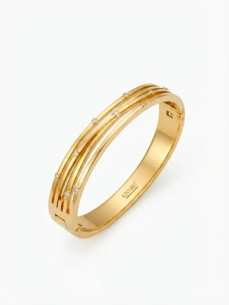 Golden Infinity Twist Bangle (Premium Quality) Siz