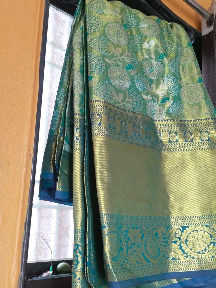 Beautiful Green Silk Saree