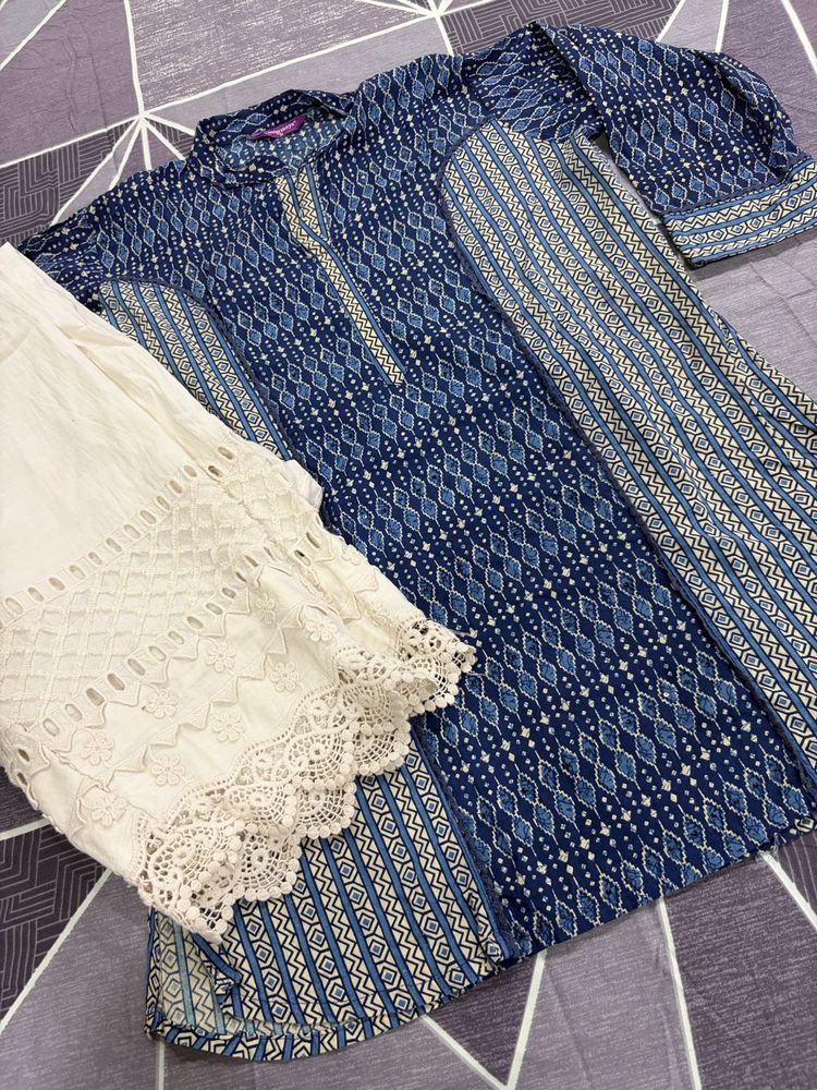 Blue Pakistani Kurta with farshi salwar 💙