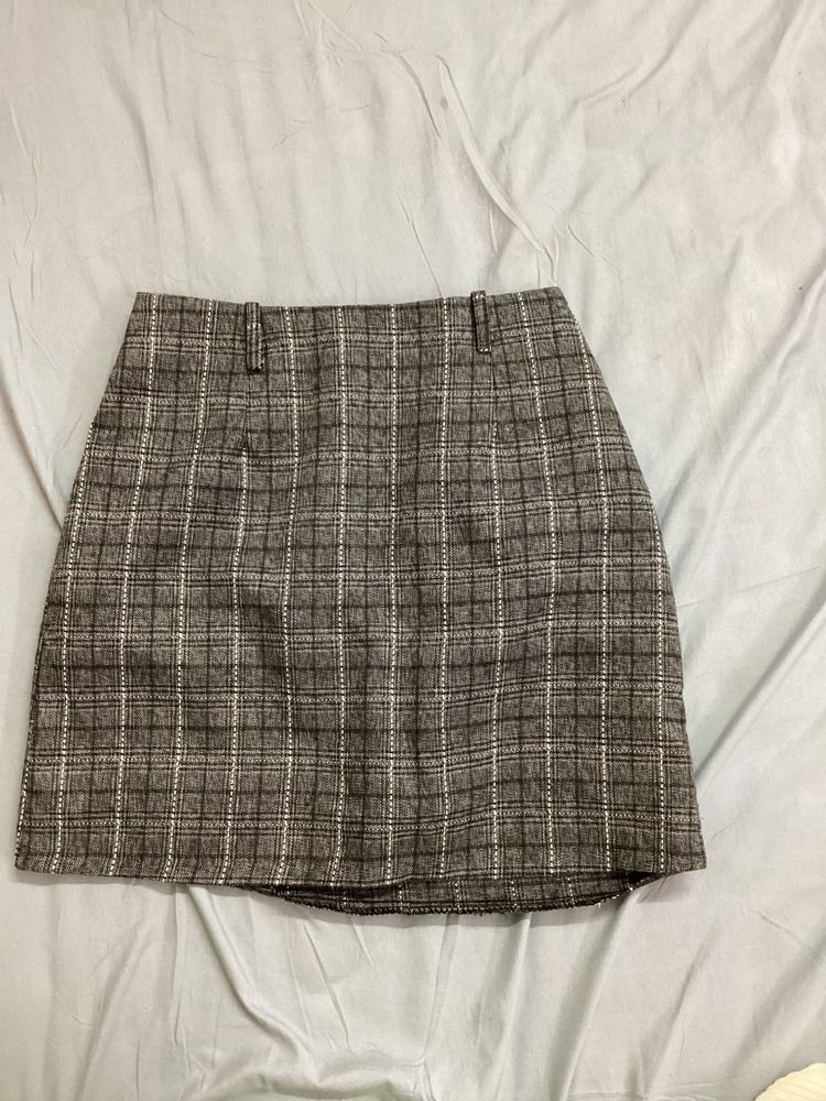 Korean Plaid Formal Skorts