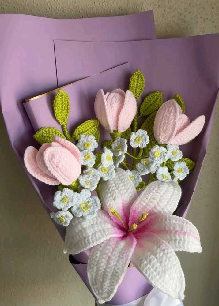 Handmade Crochet Flower Bouquet