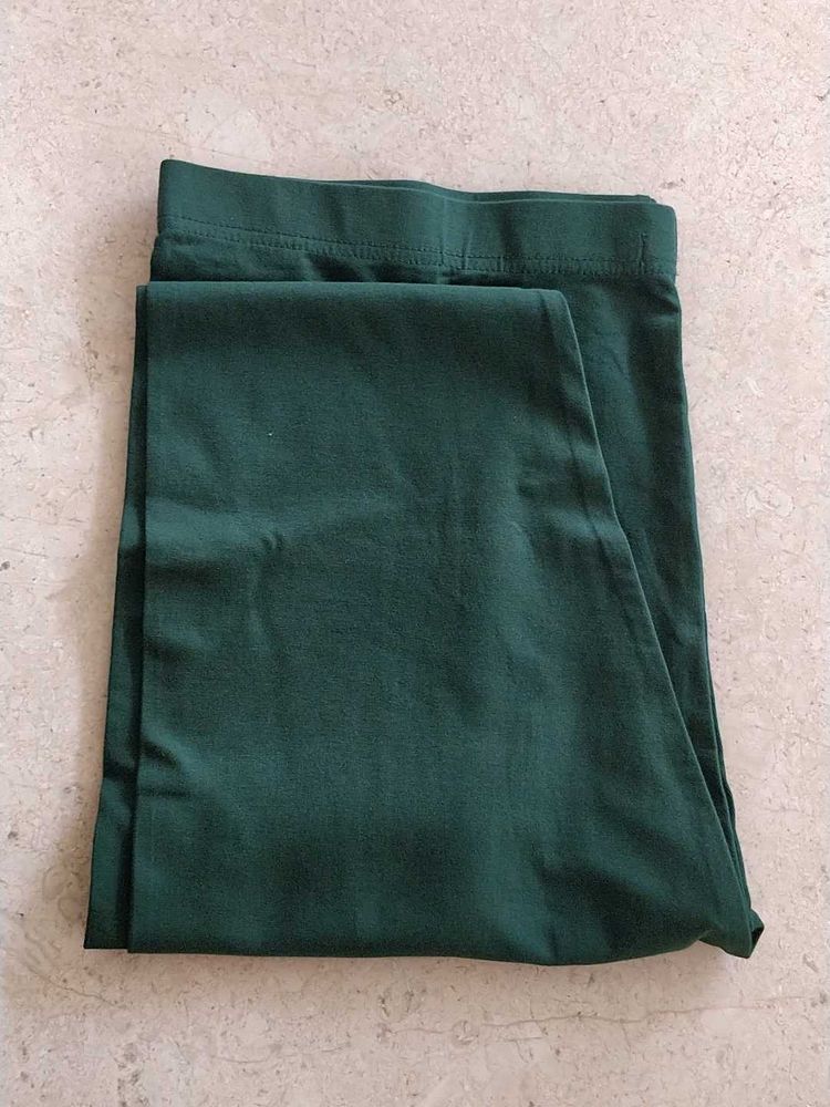 Dark Green Casual Pants