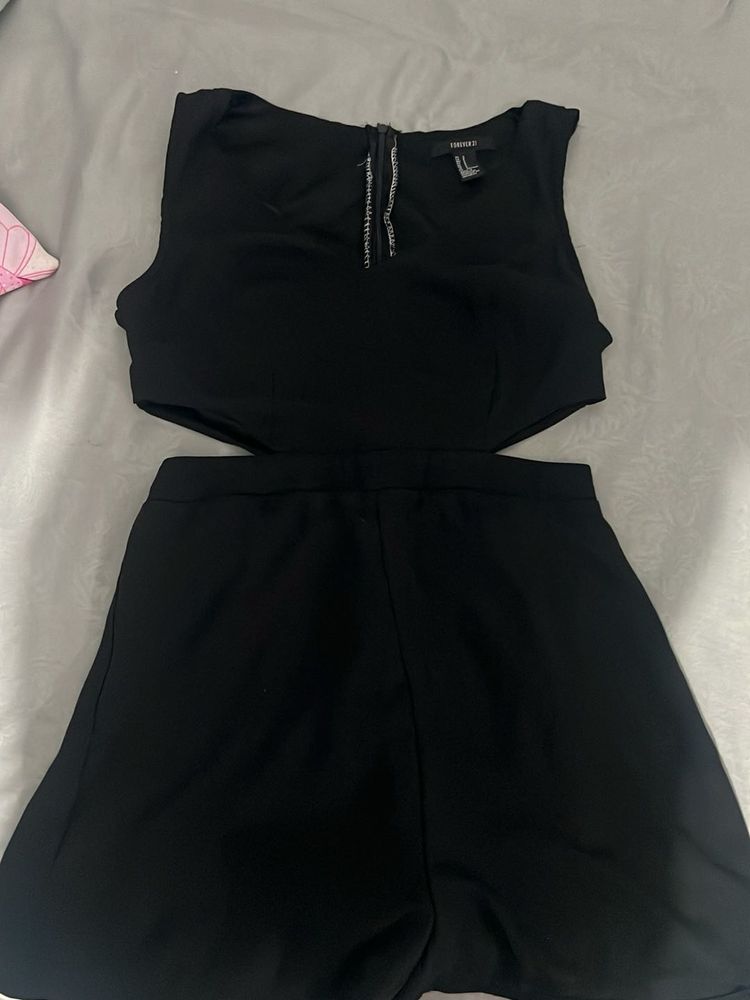 Chic Black Cut-Out Jumpsuit