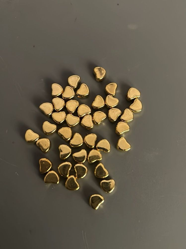 Gold Heart Charms Bulk