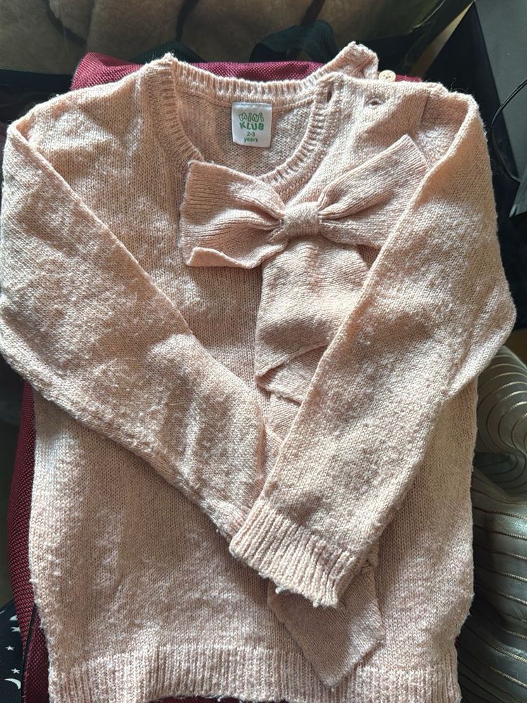 Cute Pink Bow Sweater