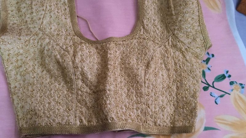 Embroidered Golden Blouse