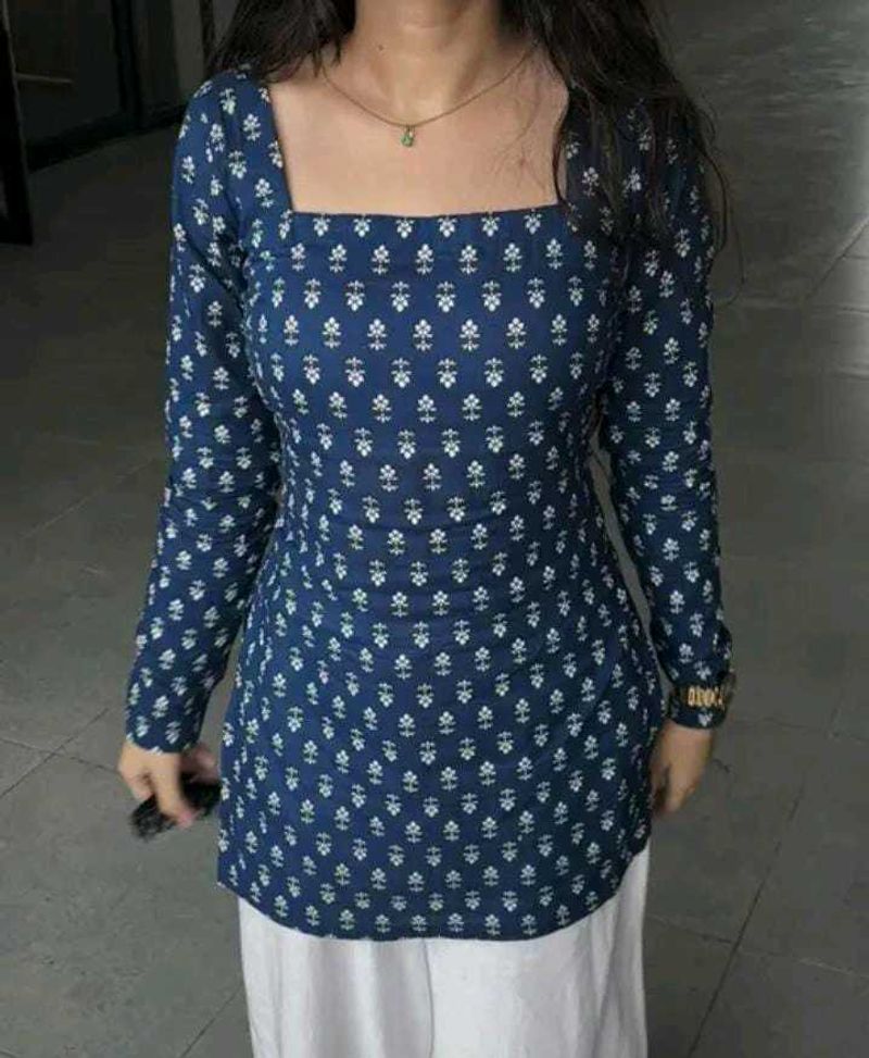 Stylish Blue Printed Kurta