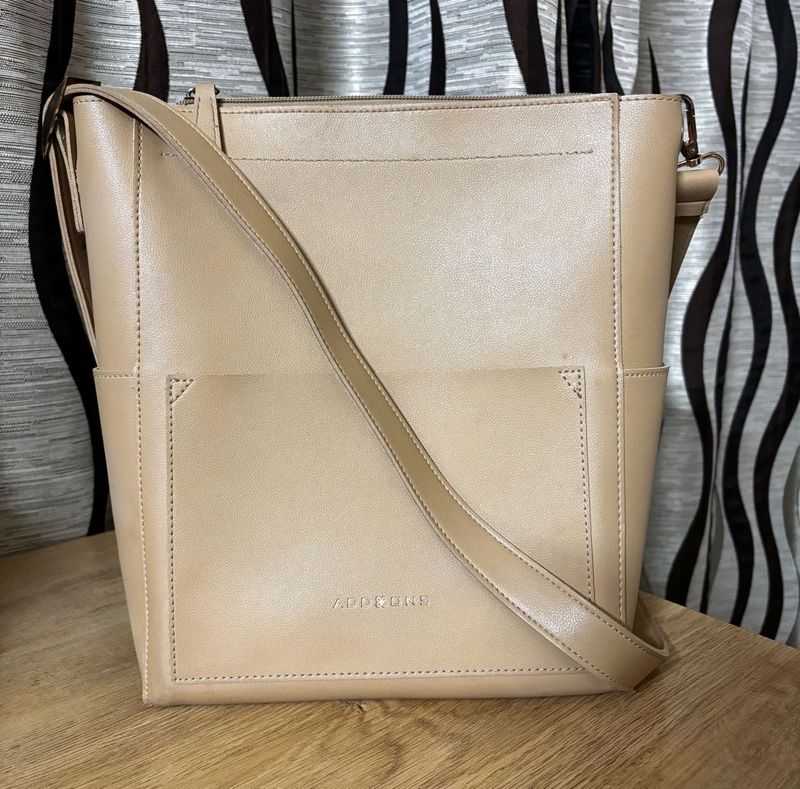 Beige Shoulder Bag