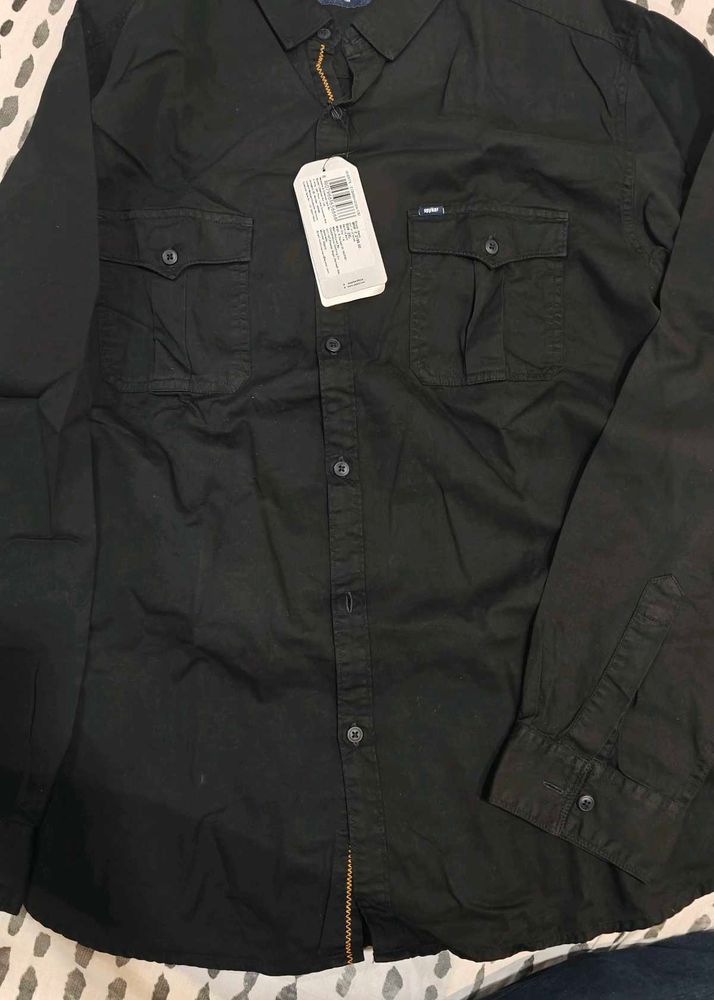 Brand new black Spykar shirt.