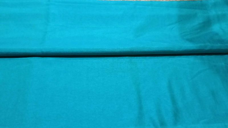 Ocean Blue Satin Crepe Saree