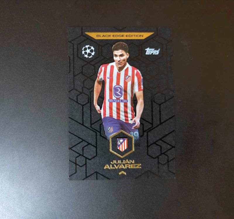 Julian Alvarez Topps Black Edge Card