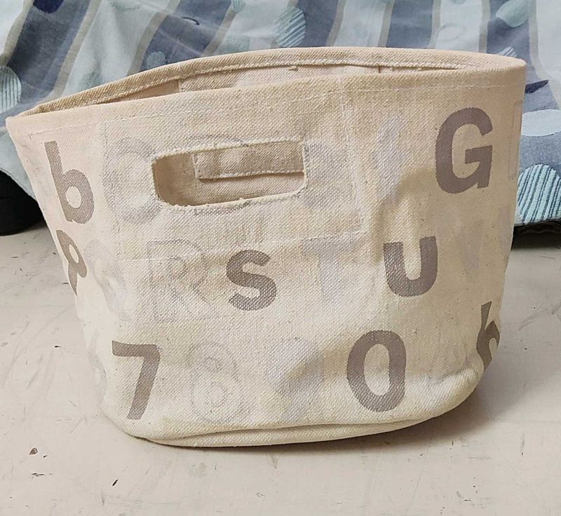 Canvas Storage Basket Organizer with Letters