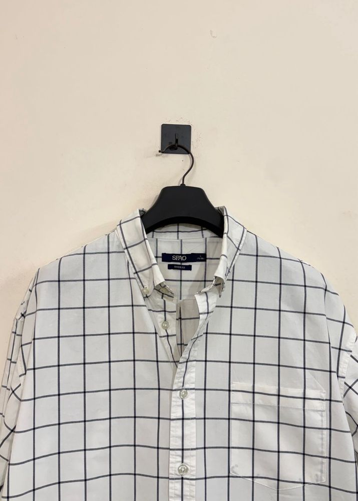 Classic Grid Pattern Men's Shirt