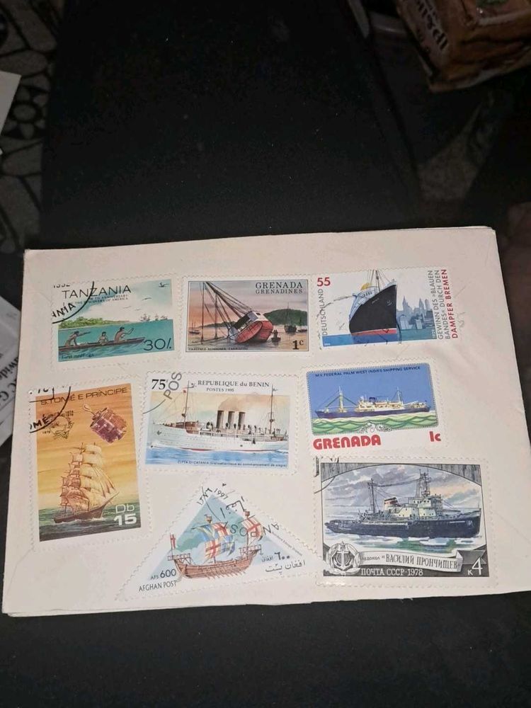 Vintage Ship Stamp Collection