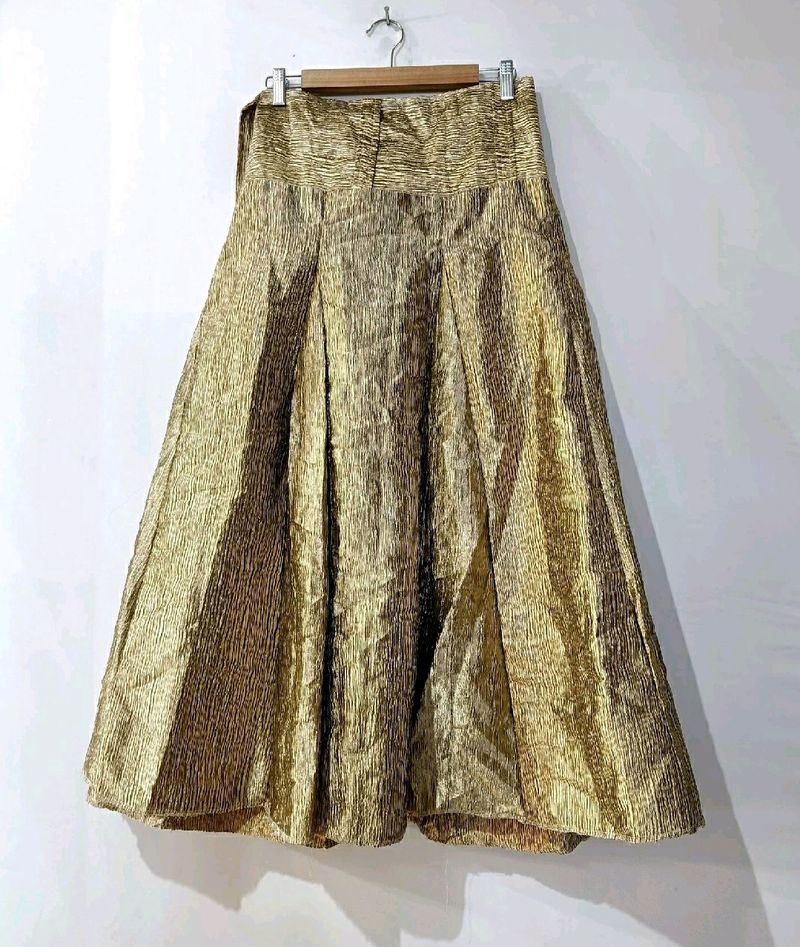 Golden Polyester Skirt