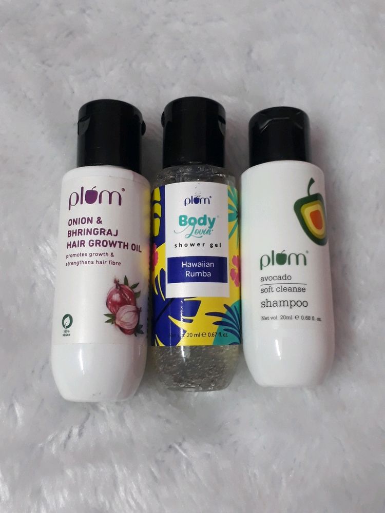 Plum Onion &amp; Bringraj Hairgrowth Oil Shampoo And Shower Gel