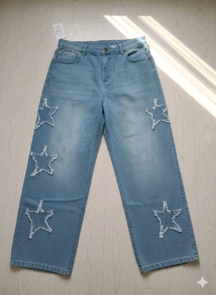 Shein Star Patch Jeans
