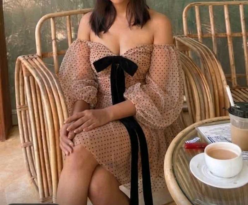 Sheer Polka Dot Off-Shoulder Dress