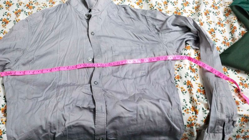 2 shirts ...Men's Grey Casual Button-Up Shirt