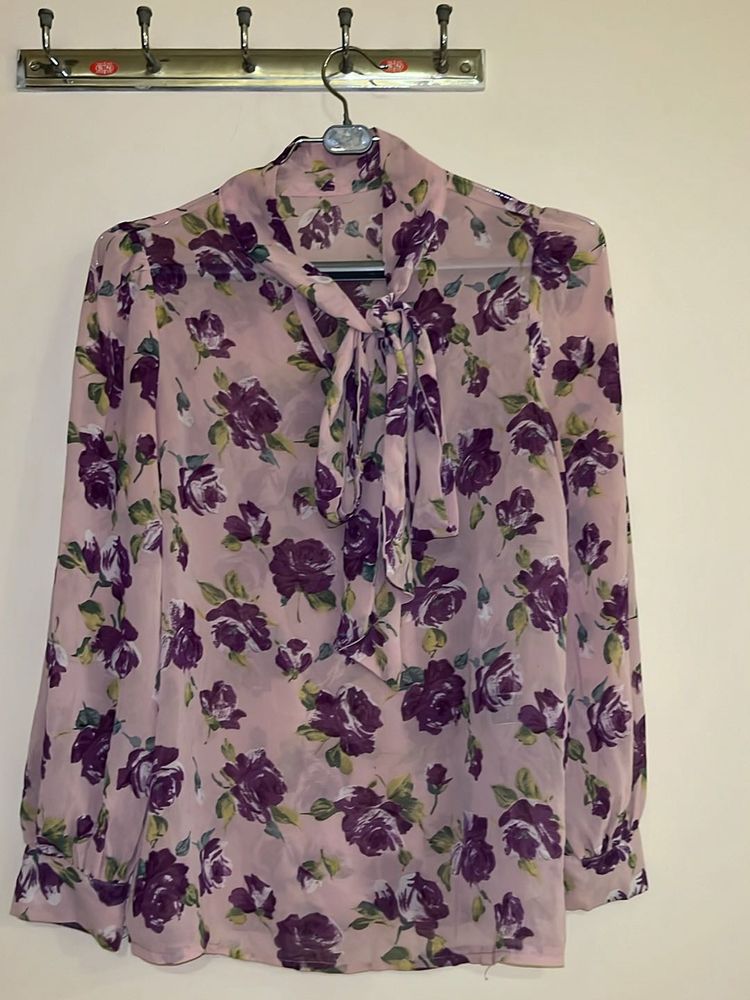 Floral Tie Up Top