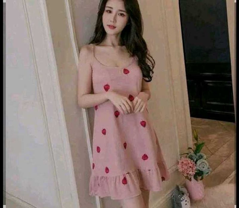 Cute Strawberry Print Nightgown