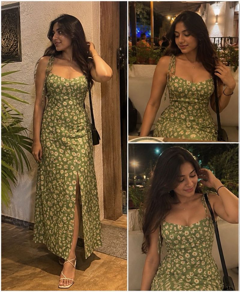 Floral Tie-Strap Midi Dress