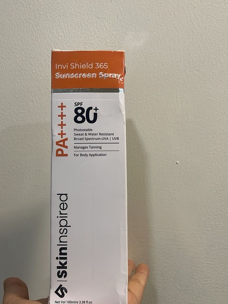 Invi Shield 365 Sunscreen Spray SPF 80+