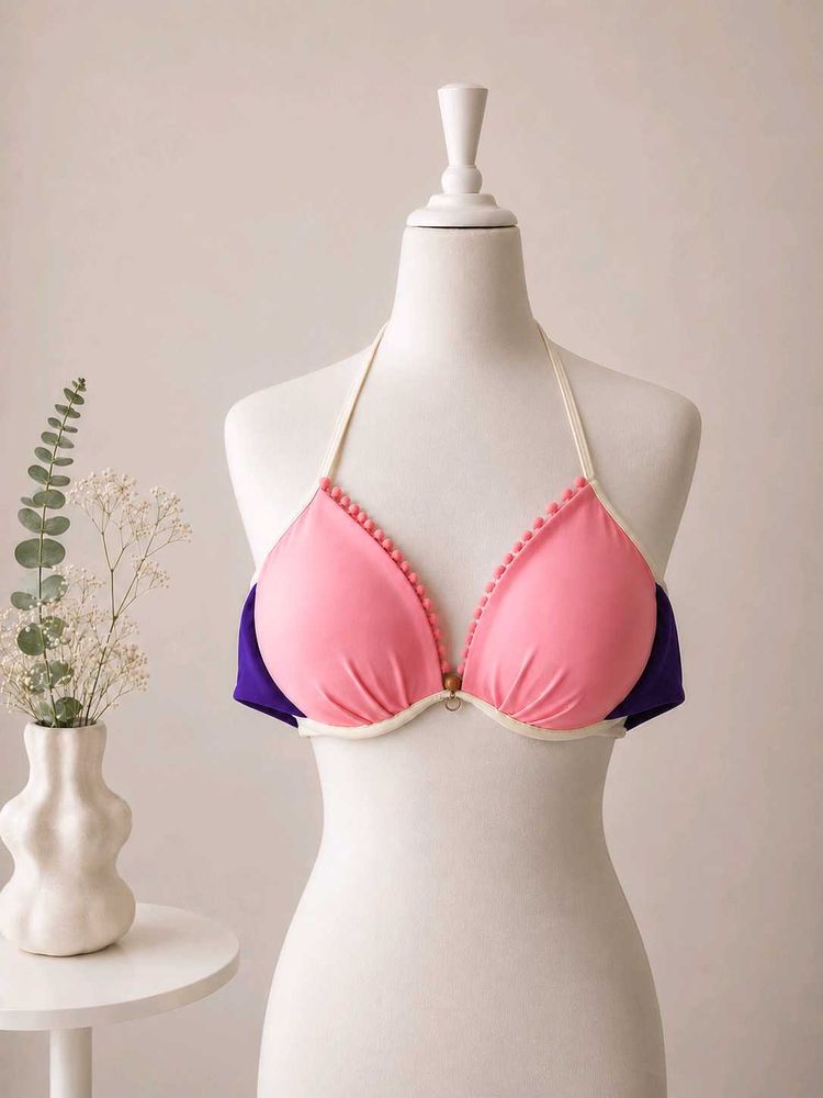 Cute Pink &amp; Purple Bikini Top