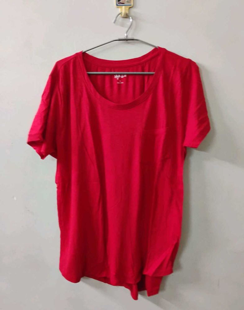 STYLE &amp;CO BRAND NEW SOLID RED T- SHIRT