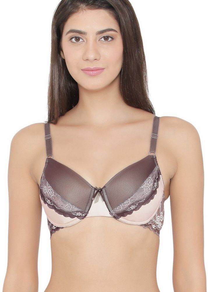 Clovia Women Push-up Lightly Padded Bra (Brown, Be