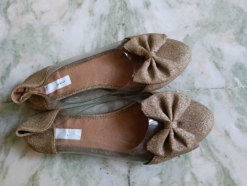Sparkly Bow Ballet Flats