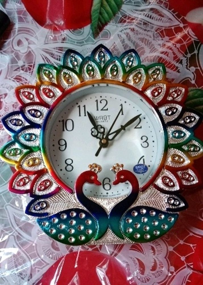 Beautiful Peacock Wall Clock