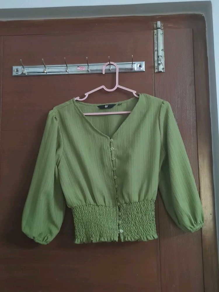 Olive Green Blouse