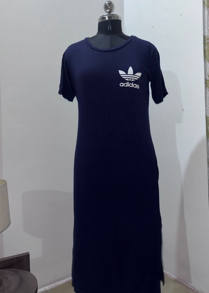 Navy Blue T-Shirt Dress