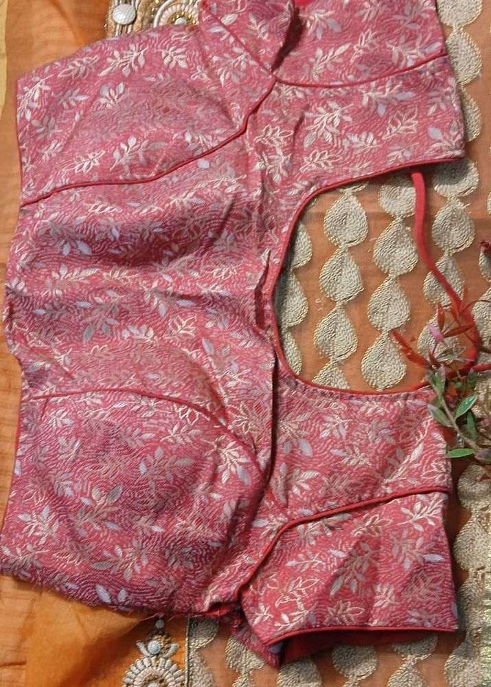 Floral design brocade Readymade Blouse