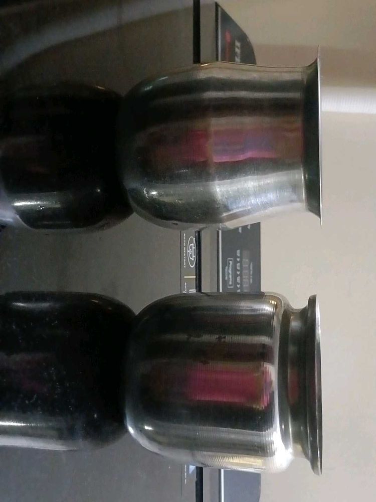 Set of 2 Stainless Steel Pots