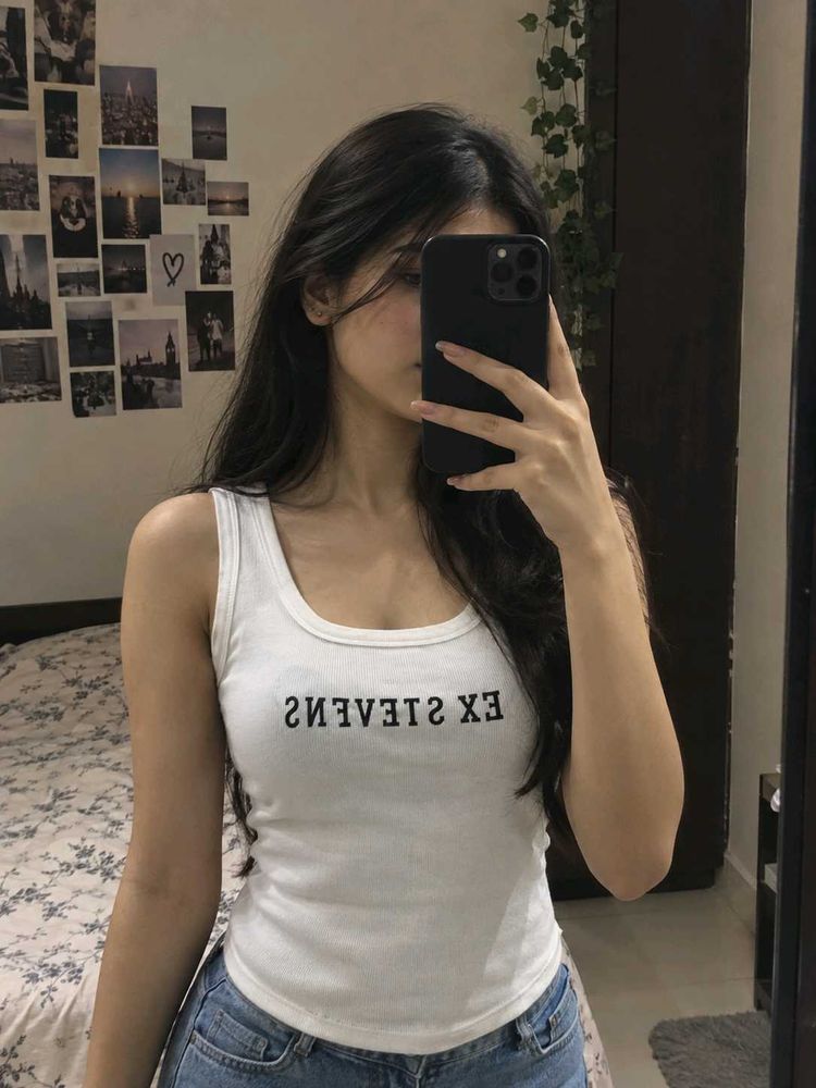 White Tank Top - EX STEVENS