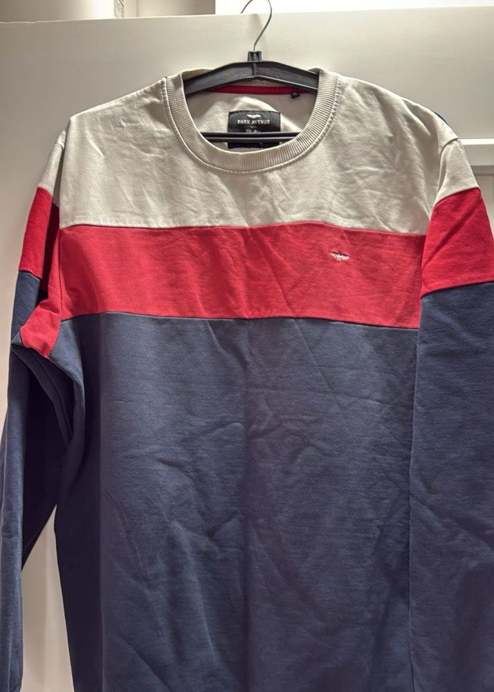 Park avenue Colour Block Crew Neck Sweater, XL