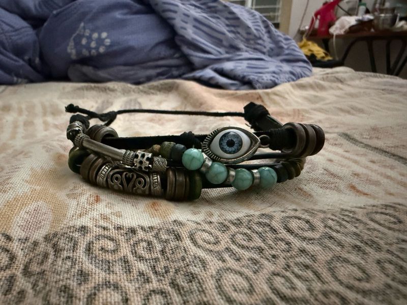 Boho Eye Charm Bracelet Set