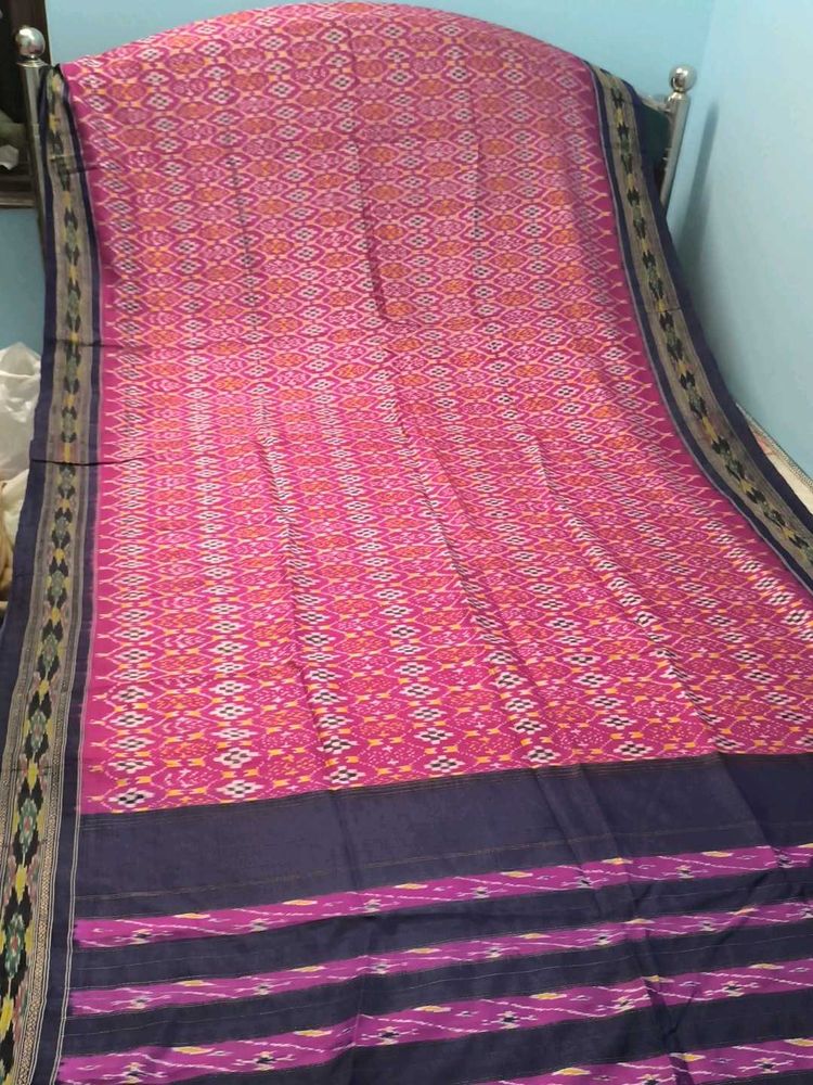 ink &amp; Blue Ikkat Saree patola sare