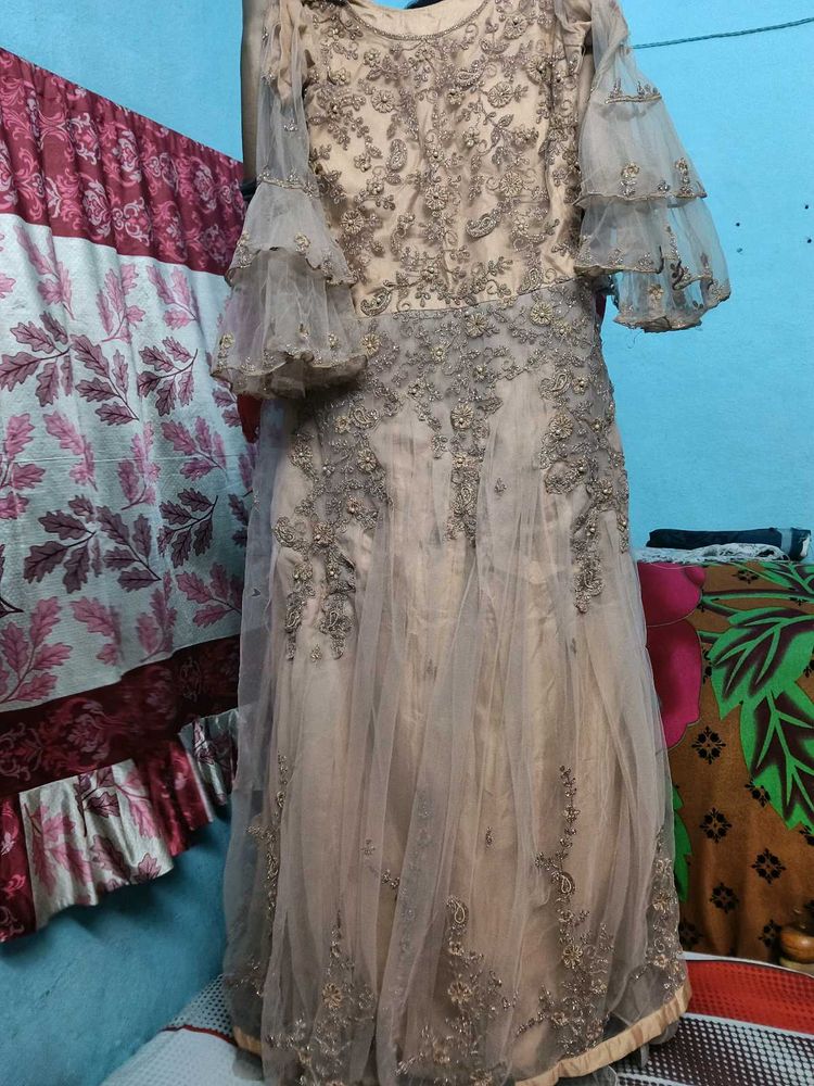 Elegant Embroidered Ethnic Gown
