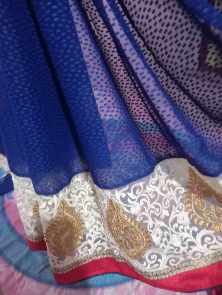 Heavy Navy Blue Saree